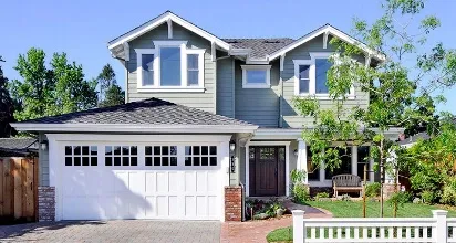 Grey two-storey house exterior